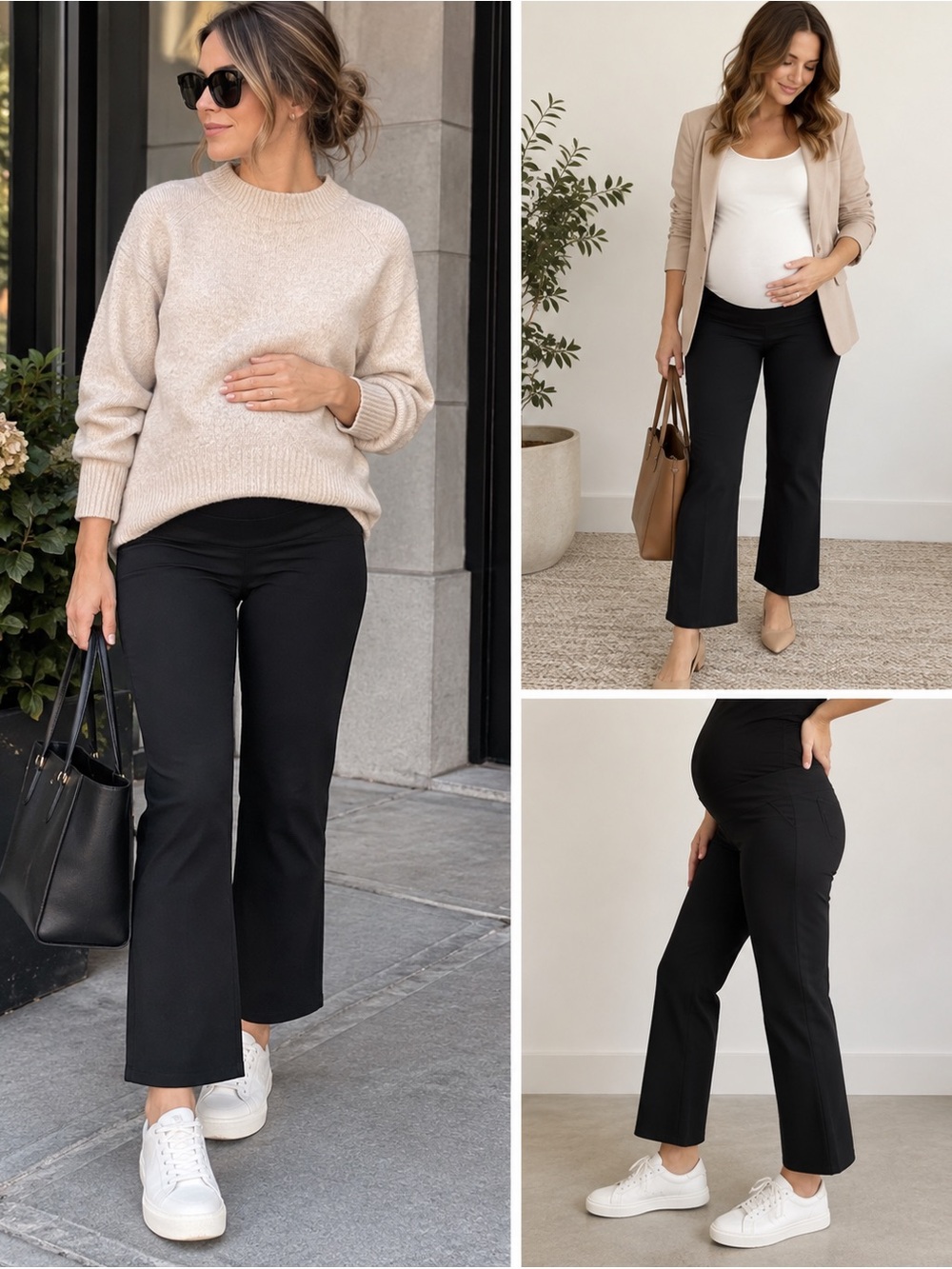 Black Women's Stretch Pull-On Pants